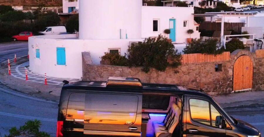 4 hours Private Mykonos Island tour by Luxury Minibus - Kalafati and Kalo Livadi: beach views without a beach day