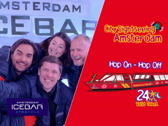 Amsterdam: 24-Hour Hop-On Hop-Off Boat and XtraCold Icebar - Green Line: the best connection to XtraCold Icebar
