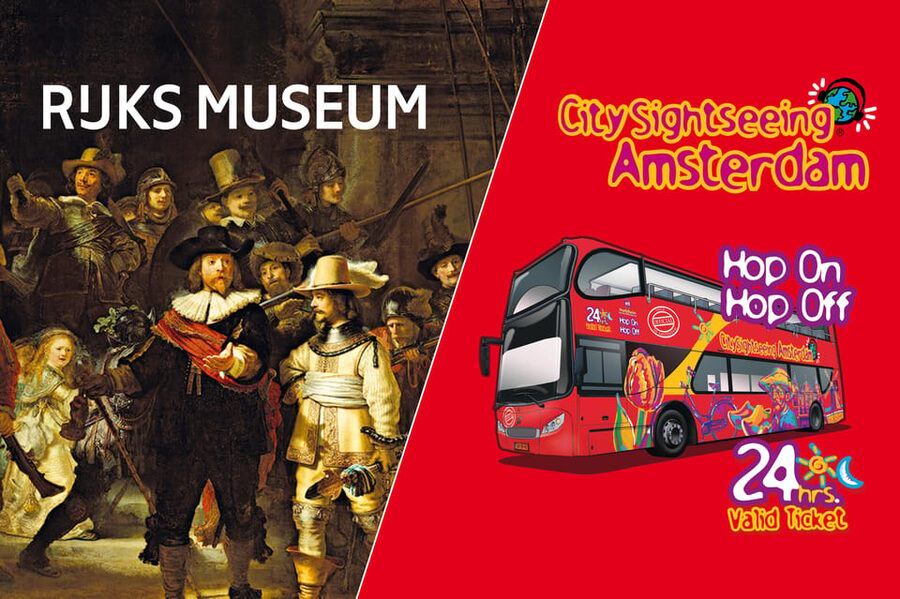 Amsterdam: Combo Rijksmuseum & Hop-On Hop-Off Bus - Red Line: the broad central Amsterdam circuit