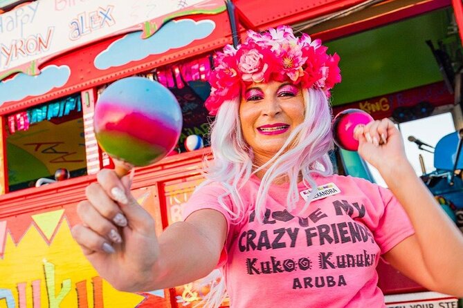 Aruba Happy Hour Party Bus Pub Crawl - The Kukoo Kunuku Bus Gets the Night Moving