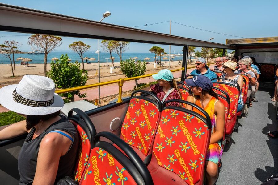Athens: City Sightseeing Hop-On Hop-Off Bus Tour - Riviera Beach route and Lake Vouliagmeni