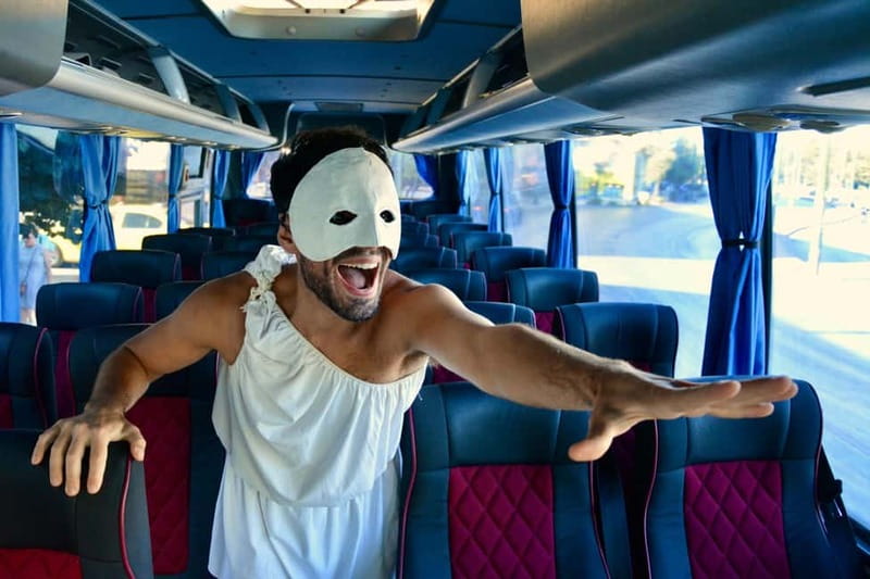 Athens: Immersive Theatre Bus Tour & Ancient History - Makrygianni and the city around the monuments