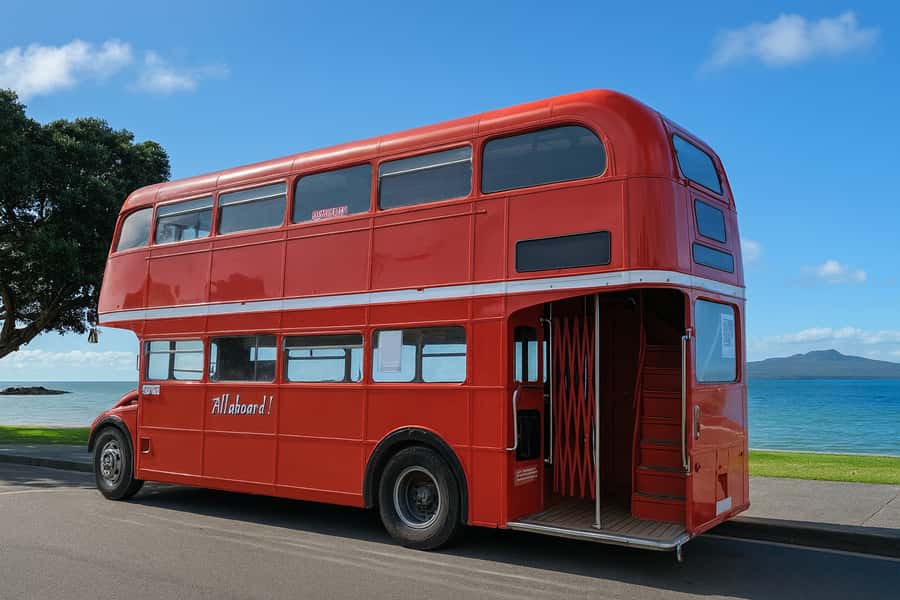 Auckland: Vintage Double-Decker Bus Sightseeing Tour - Ponsonby Road and K Road add city character