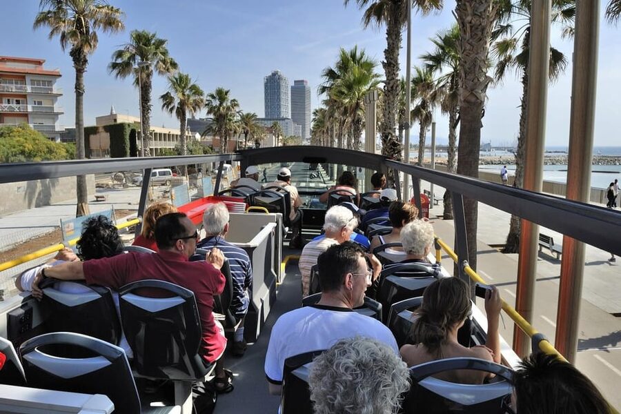 Barcelona: 24 or 48-Hour Hop-On Hop-Off Bus Tour - Port Olímpic, the waterfront, and open-top views