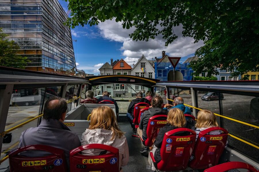 Bergen: City Sightseeing Hop-On Hop-Off Bus Tour - Stop 3: Fish Market, tourist information, and fjord excursions