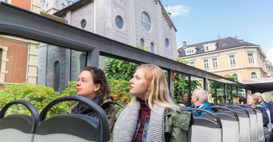 Bergen: City Sightseeing Hop-On Hop-Off Bus Tour - Stop 1: Skolten, the cruise terminal, and old fortifications