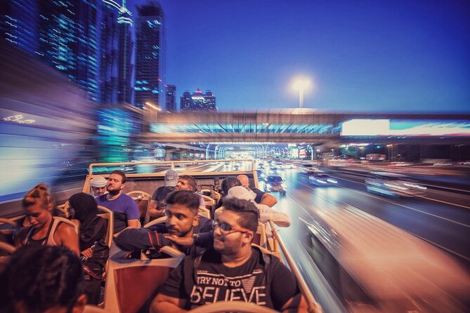 Big Bus Dubai Open Top Night Tour - Palm Jumeirah from the night route