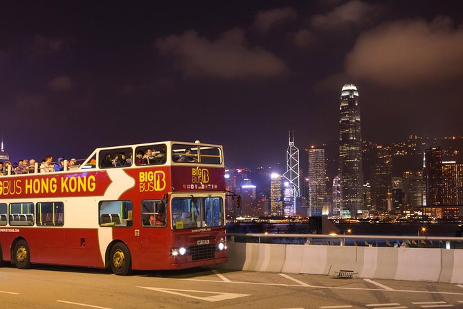 Big Bus Hong Kong Panoramic Night Tour by Open-Top Bus - The Bruce Lee Statue and Tsim Sha Tsui finish