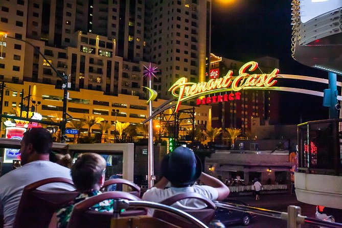 Big Bus Las Vegas: Sightseeing Night Tour by Open-Top Bus - Bellagio fountains from the upper deck