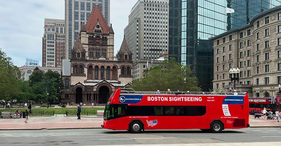 Boston Sightseeing: Single Ride Pass With Double-Decker Bus - Finding the red bus near Long Wharf