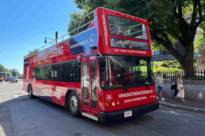 Boston Sightseeing Single Ride Pass With Double Decker Tour Bus - Downtown landmarks from the Aquarium stop