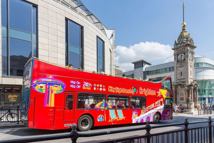 Brighton: City Sightseeing Hop-On Hop-Off Bus Tour - Palace Pier and the seafront stops
