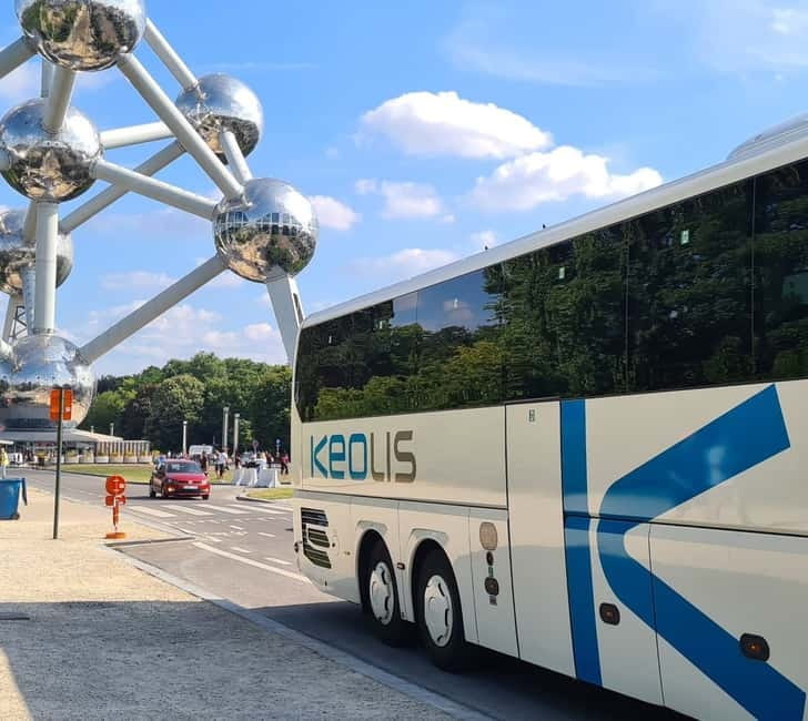 Brussels Highlights: Walking & Bus Tour with Waffle Tasting - The Atomium from the Heyzel district