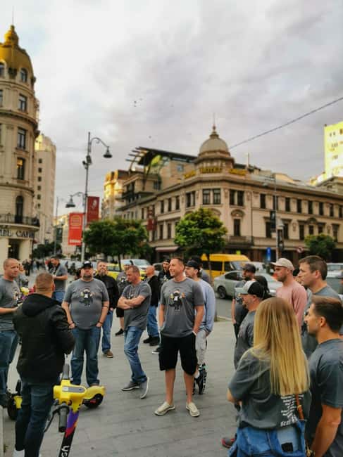 Bucharest city tour: Hop-on Hop-off sightseeing minibus - The Palace of Parliament from the outside