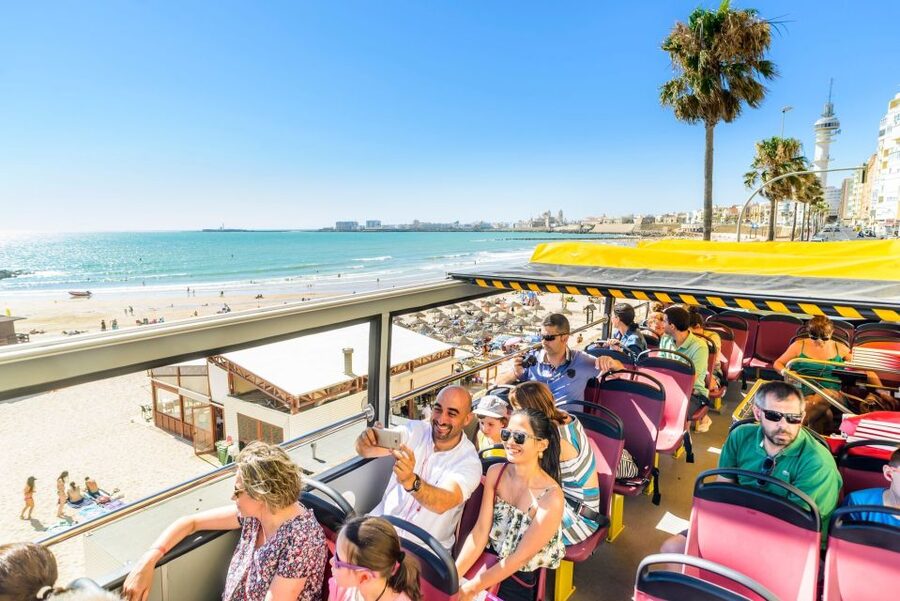 Cadiz: City Sightseeing Hop-On Hop-Off Bus Tour - La Caleta and the Atlantic side