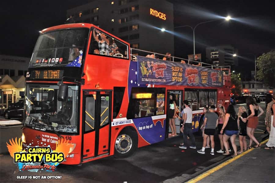 Cairns: Ultimate Party Bus with drinks included - Four or five venues in one night