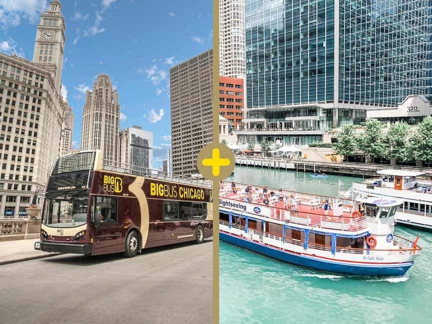 Chicago: Architecture River Tour and Hop-on Hop-off Bus Tour - Make the two days work for you