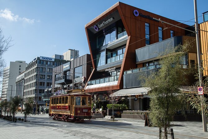 Christchurch Hop-On Hop-Off Tram - Cathedral Square, the Avon River, and Re:START
