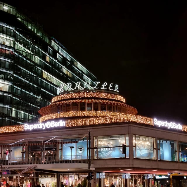 Christmas market lights tour bus through Berlin, free mulled wine (2.5 hours) - Breitscheidplatz, the memorial church, and KaDeWe
