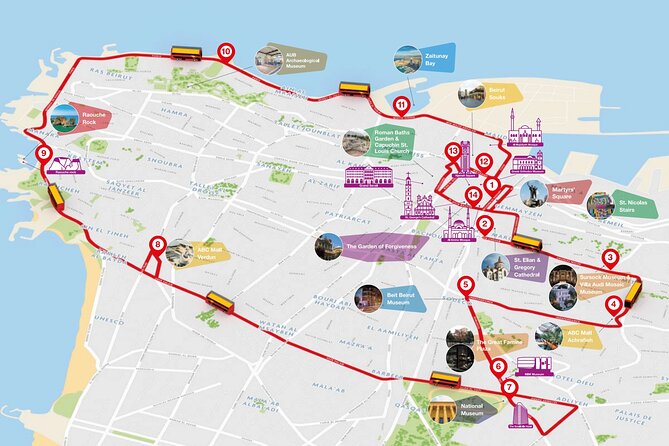 City Sightseeing Beirut Hop-On Hop-Off Bus Tour - University archaeology, Zaytouna Bay, and the religious center