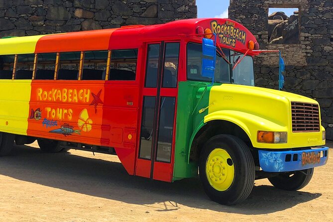 Colorful Beach Bus Sightseeing Tour of Aruba - Arashi Beach: the tour’s main water break