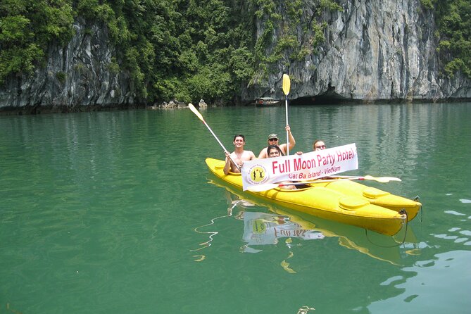 Combo: Bus Ha Noi to Cat Ba + 1 Day Boat Trip, La Ha Bay, Ha Long Bay - Kayaking toward Dark Cave and Bright Cave
