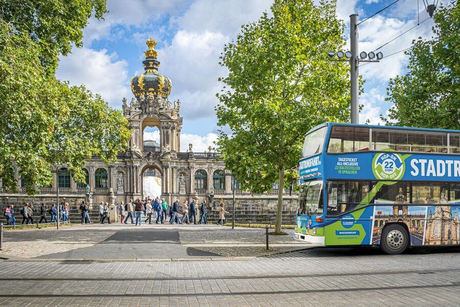 Dresden: 1-Day Hop-On-Hop-Off Bus Tour - The top deck, audio, and weather