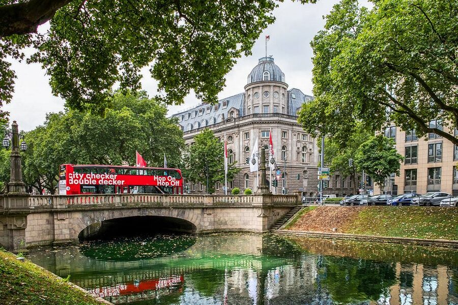 Düsseldorf: 24-Hour Hop-On Hop-Off Ticket - Rheinterrasse and Ehrenhof: river views and culture