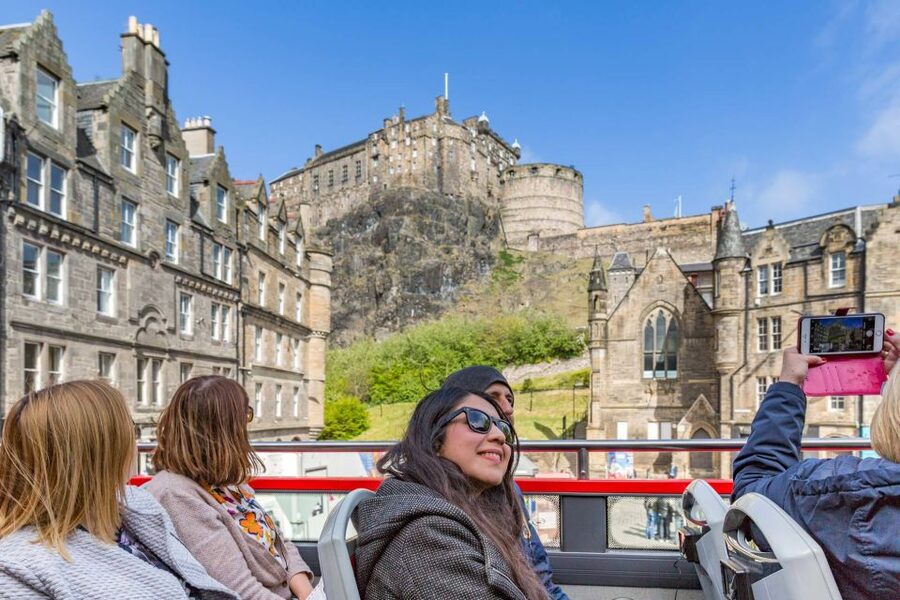 Edinburgh: Hop-On Hop-Off Bus Pass with 3 City Tours - Open-top views and Edinburgh weather