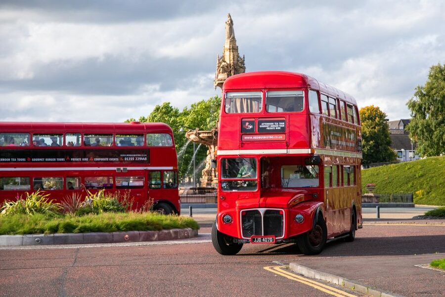 Edinburgh: Vintage Bus Tour with Afternoon Tea or Gin - The Edinburgh route and its best views
