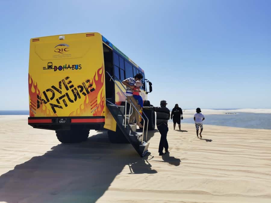 From Doha: Exclusive Monster Bus Safari Experience - A Short Photo Stop In The Sand