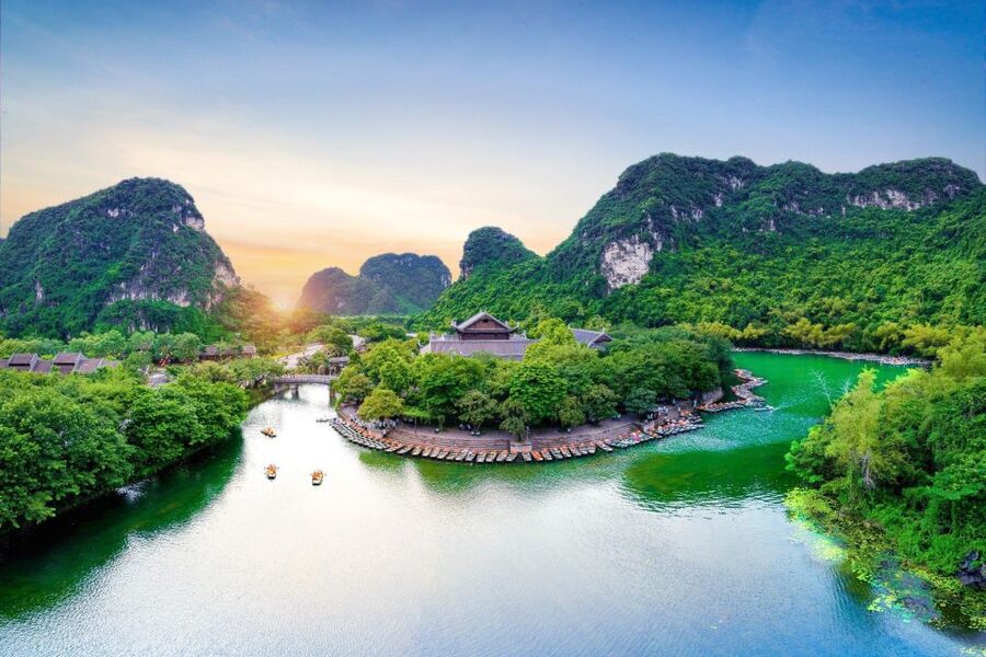 From Hanoi: Ninh Binh, Hoa Lu, Tam Coc, & Mua Cave Day-Trip - A short bike ride through village life