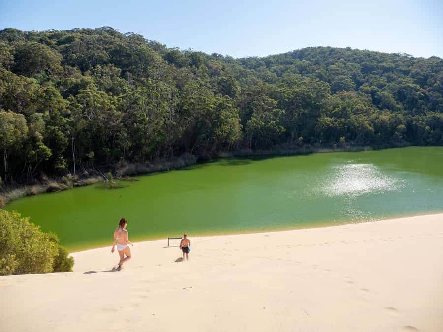 From Hervey Bay: K'gari Getaway Three-day 4WD Coach Tour - Lake Wabby and Hammerstone Sandblow