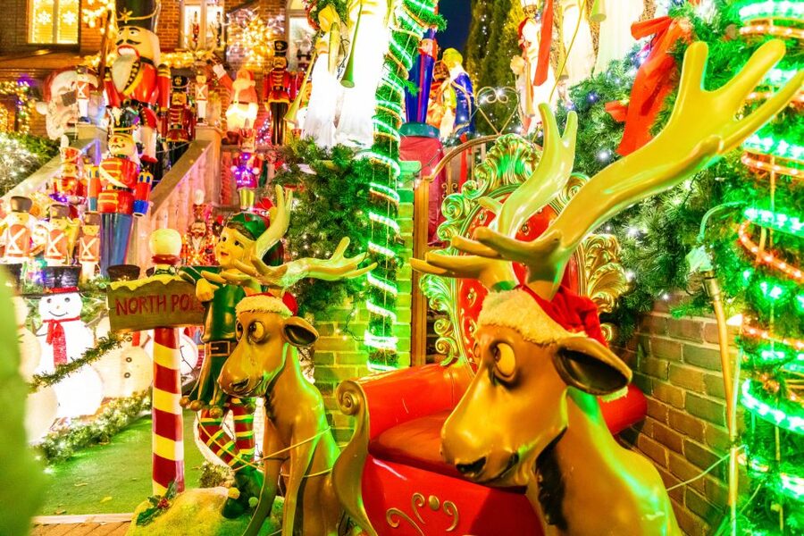 From Manhattan: 4-Hour Dyker Heights Holiday Lights Bus Tour - Walking through Dyker Heights for one hour