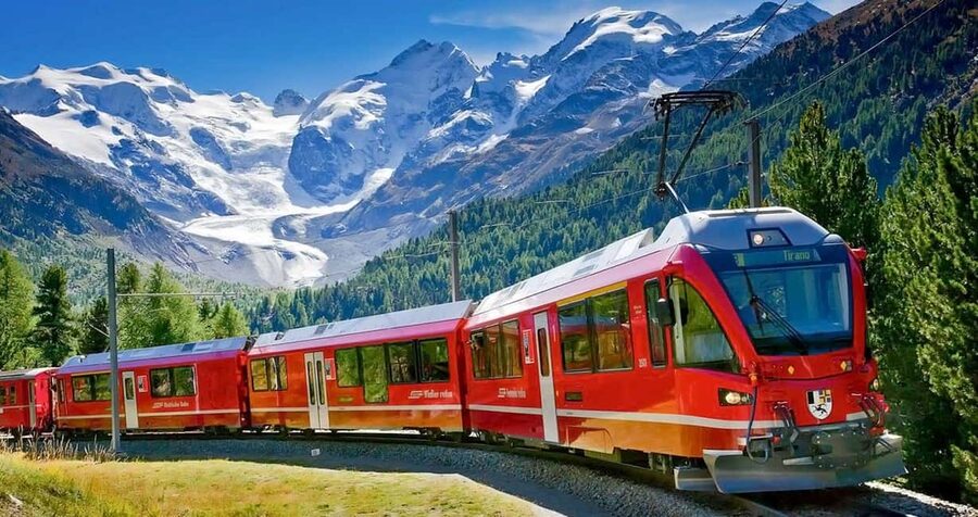 From Milan: Bernina Express Train and St. Moritz Tour by Bus - The Bernina Express is the heart of the tour