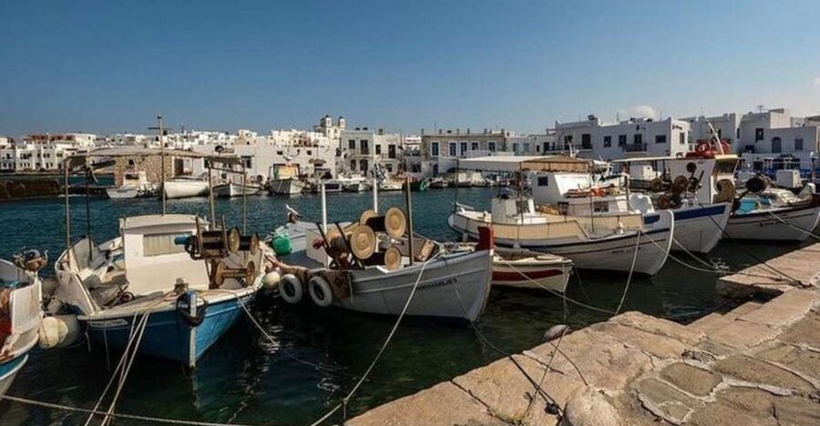 From Paros: Paros Island Bus Tour and Boat Trip to Antiparos - A full island day without the transport puzzle