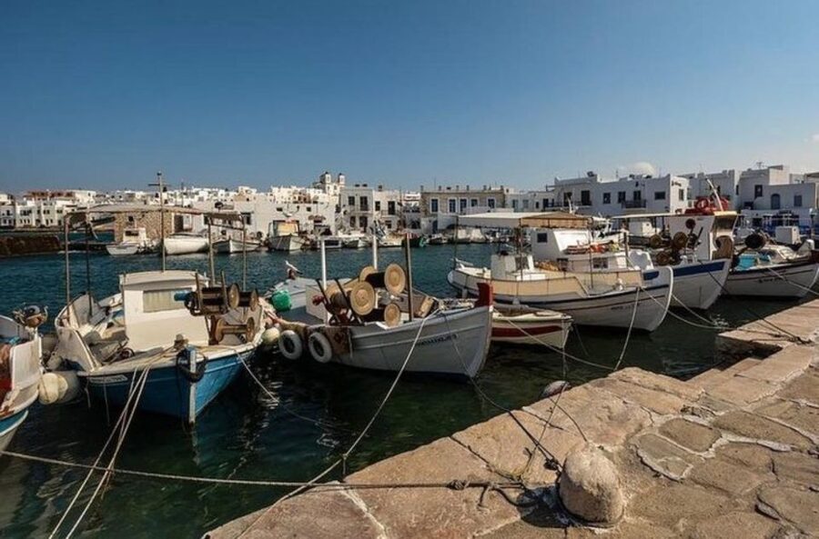 From Paros: Paros Island Bus Tour and Boat Trip to Antiparos - Parikia opens with Paros history and views