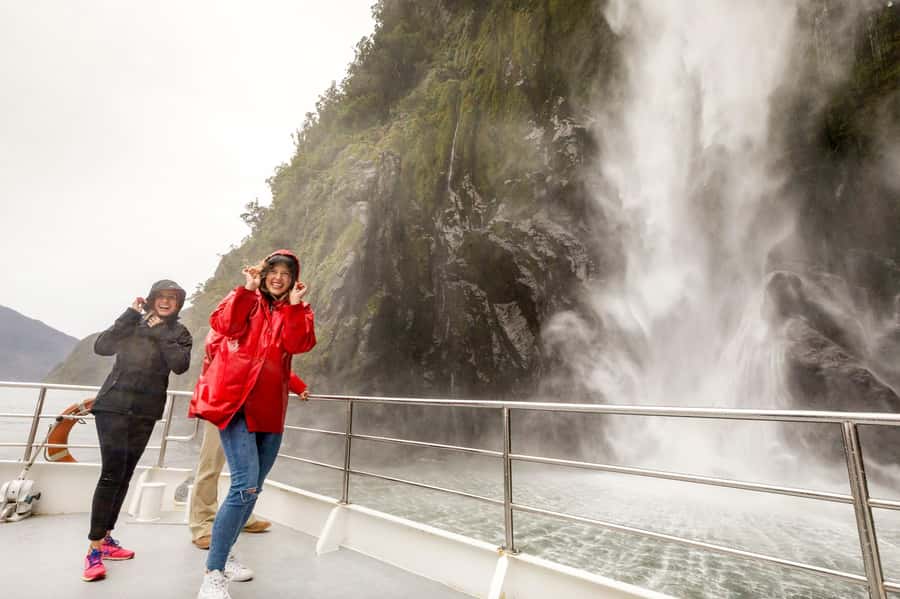 From Queenstown: Milford Sound Day Trip on Premium Coach - Boarding the two-hour Milford Sound cruise
