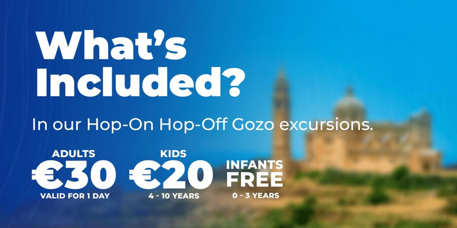 From Valetta: Catamaran Tour with Hop-On, Hop-Off Gozo Tour - Seeing Gozo from the upper deck