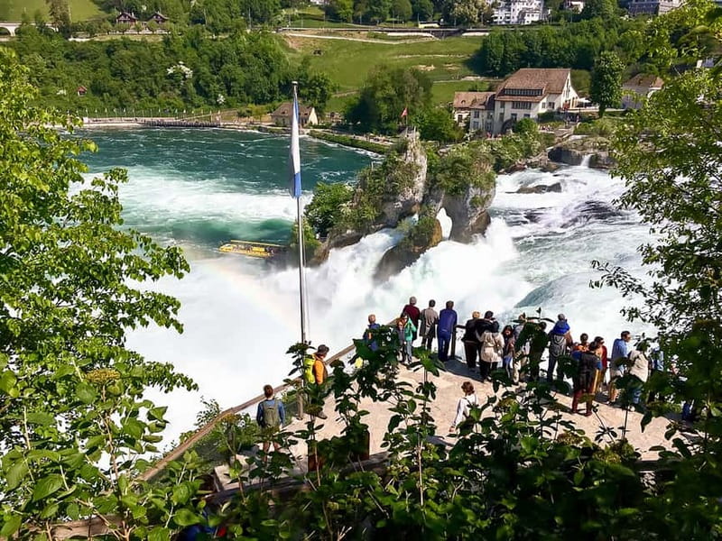 From Zurich: Rhine Falls Coach Tour with Entry Tickets - Arriving at Rhine Falls from Laufen Castle