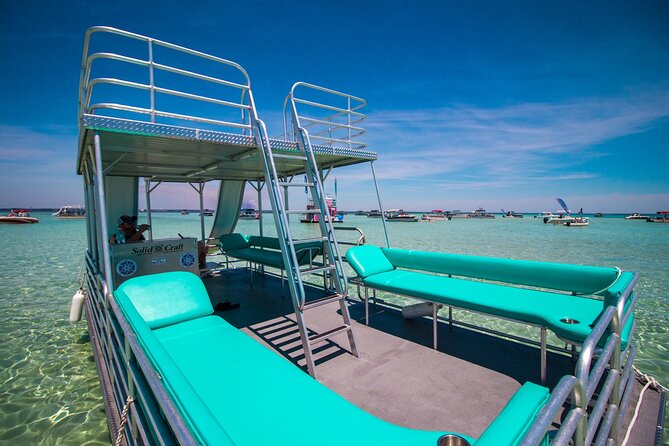 Full Day Double Decker Pontoon Boat Rental- Fort Walton Beach - Reaching Crab Island by private boat