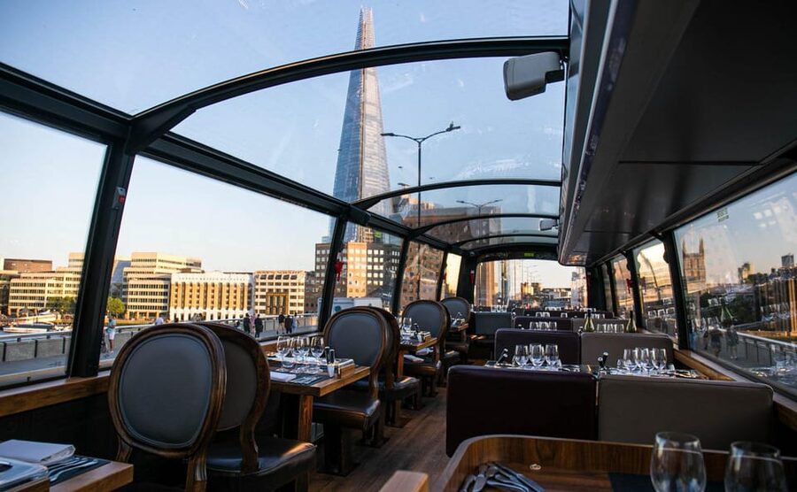 Gastronomic 6-course fine-dining dinner on Luxury London Bus - Who will enjoy this most