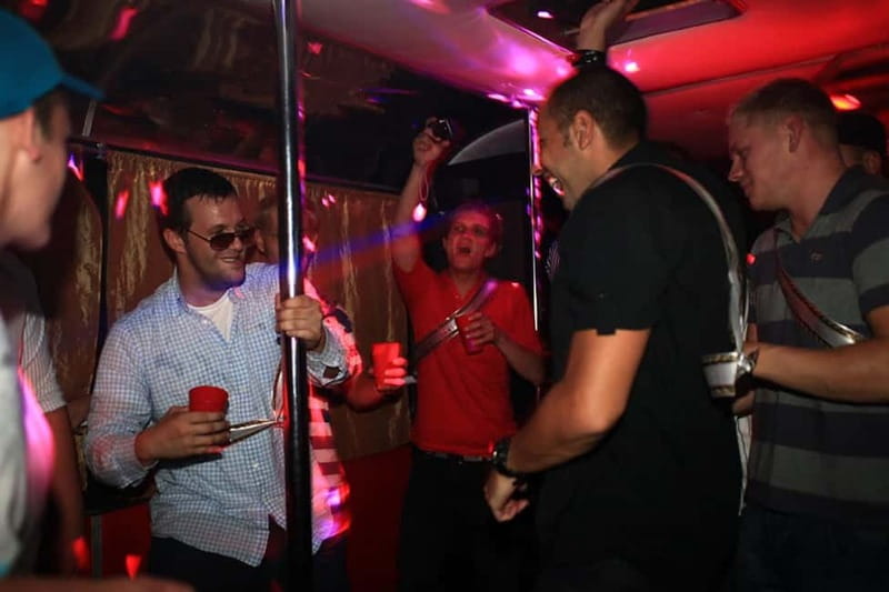 Gdańsk: 1-Hour Private Party Bus with Vodka Package - The bus interior: lights, music, and room to move