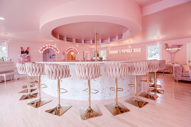 Half-Day Fredericksburg Bubbly Booze Night Bus Guided Experience - Brooke’s Bubble Bar brings the pink theme to life