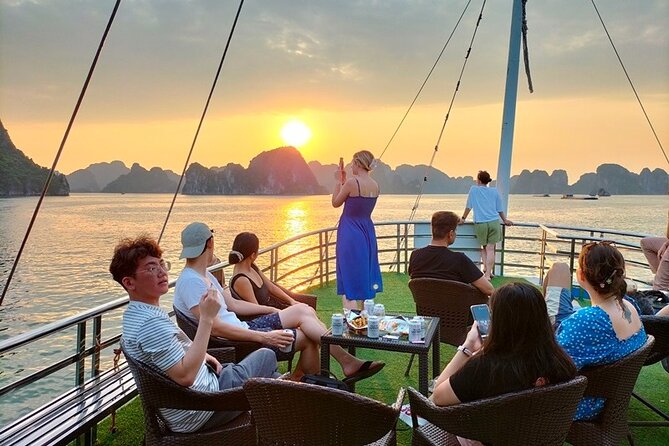 Halong Bay Day Tour 6Hour Deluxe Cruise Limousine Bus Small Group - Titop Island, beach and summit