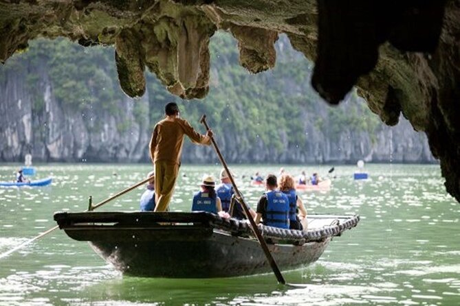 Halong Bay Day Tour 6Hour Deluxe Cruise Limousine Bus Small Group - Tuan Chau Harbour and the first cruise views