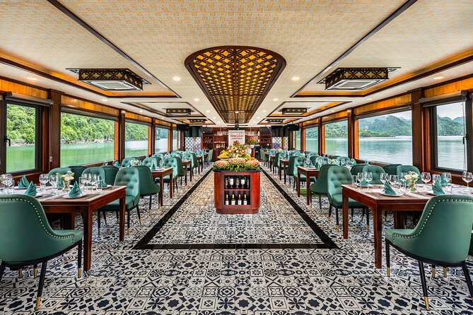 Halong Bay Luxury cruise Day trip: Buffet Lunch, Limousine bus - Lunch, welcome drinks, and extra costs