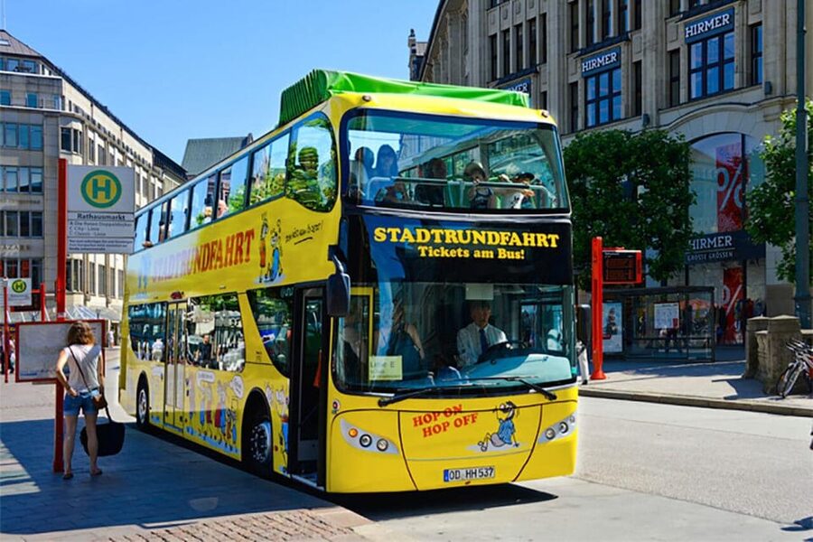 Hamburg: Hop-On Hop-Off Bus Tour Yellow Double Decker - Riding through the Old Town and central Hamburg