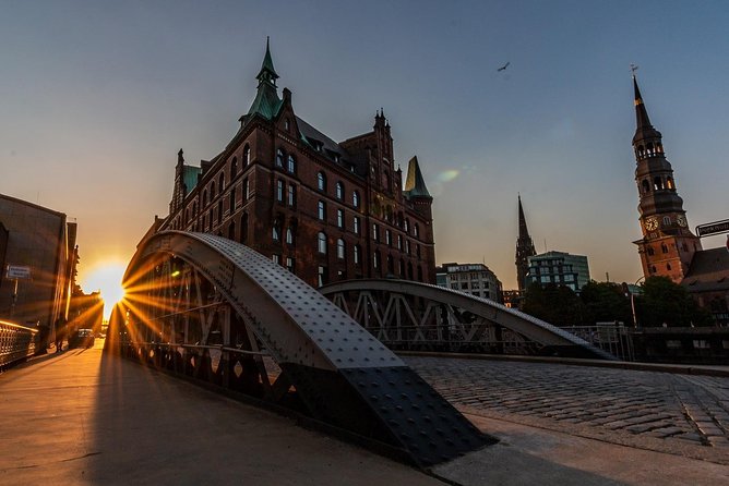 Hamburg: Hop-On Hop-Off Tour - Yellow Double Decker - Stop 3: Marco-Polo-Terrassen offers a modern waterfront pause