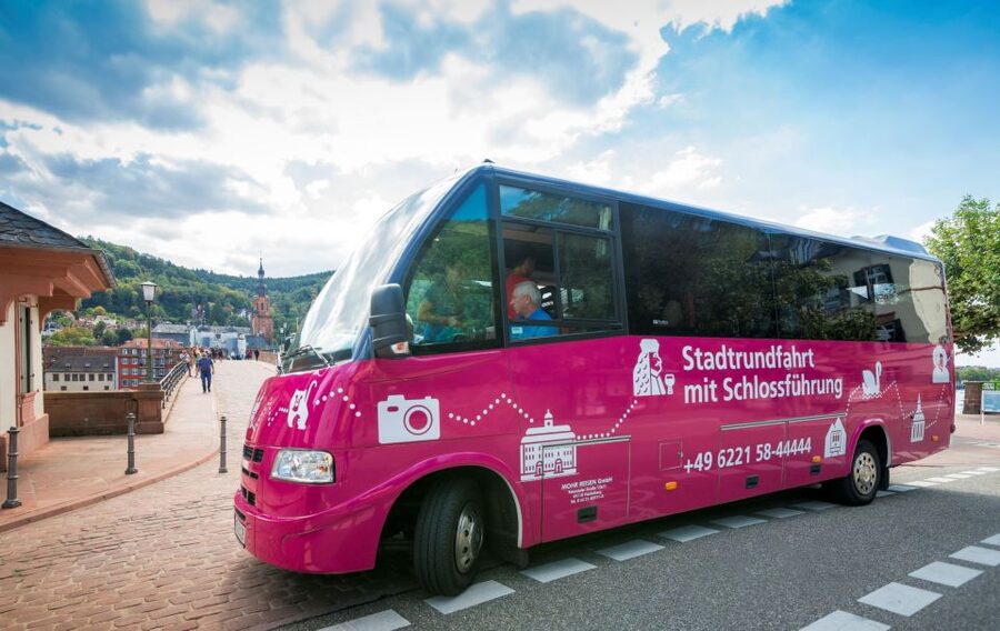 Heidelberg: Sightseeing Bus and Castle Tour - Reaching Heidelberg Castle and its elegant courtyard